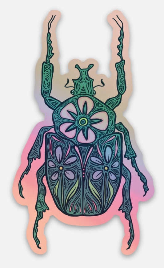 Beetle Sticker Holographic