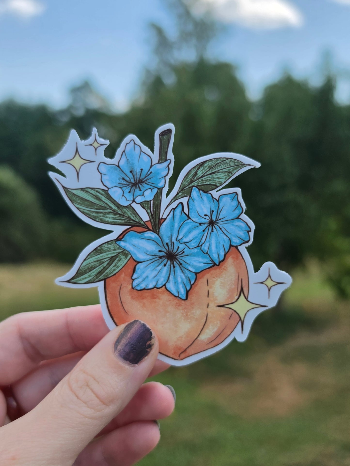 Sparkling Peach Sticker