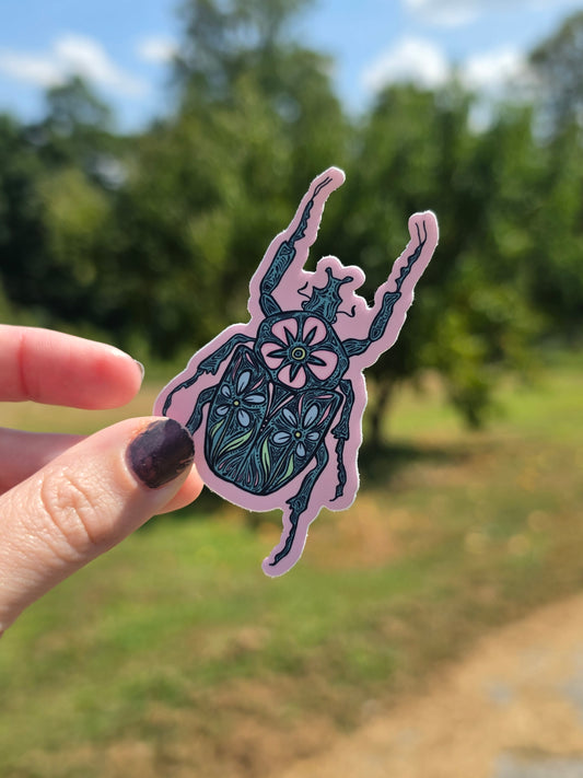 Floral Beetle Sticker